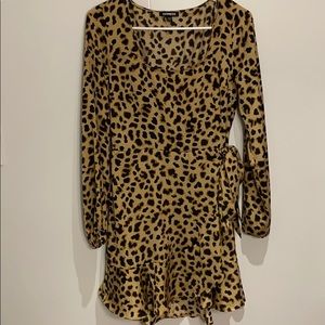 Express cheetah print dress